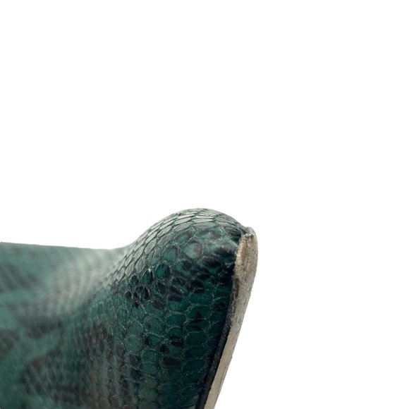 Paris Texas Slouch Snake Effect Python Embossed Heeled Boots - Picture 13 of 14